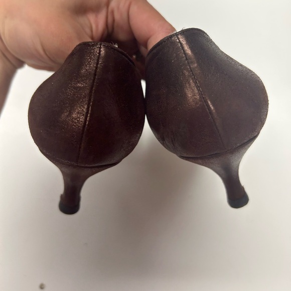 Versani Women's Brown Vintage Heels Size 8 - Picture 6 of 9